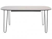 Prado White Lacquered Fixed Top Dining Table