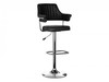 Prague Black Faux Leather Bar Stool