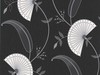 Precious Black & Silver Floral Wallpaper