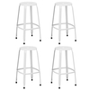 Rainbow Bar Stool White Metal (Pack of 4)