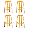 Rainbow Bar Stool Yellow Metal (Pack of 4)