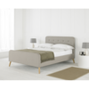 Renee Contemporary Oatmeal Fabric Bed (Bed Size: King)