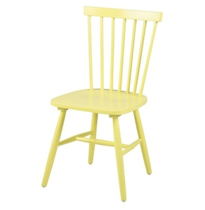 Riano Dining Chair Rubberwood (Single - Various Colours Available) (Colour: Yellow)