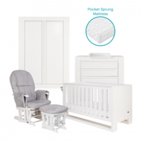 Rimini 5 Piece Room Set - High Gloss White