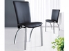 Rimini Pair of Black Faux Leather Dining Chairs