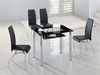 Rimini Small Black Glass Dining Table