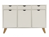 Rimini White & Oak 3 Door 3 Drawer Sideboard
