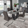 Rina Marble Dining Table Set with Chairs (Number of Chairs: 6,  Length Of Table: 180cm)