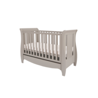 Roma Space Saver Sleigh Cot Bed with Under Bed Drawer - Truffle Grey