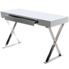 Salerno Desk White Gloss & Chrome