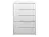 Samantha White 5 Drawer Lacquered Chest