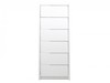 Samantha White 6 Drawer Lacquered Tall Chest
