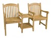 Samurai 100% FSC Teak Companion Seat with Parasol Hole