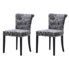 Sandringham Baroque Dining Chair Charcoal Fabric (Pair)