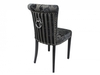 Sandringham Charcoal Baroque Fabric Pair of Dining Chairs