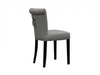 Sandringham Grey Linen Pair of Fabric Dining Chairs