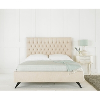 Sandringham Linen Fabric Bed Frame (Bed Size: Double)