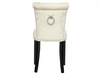 Sandringham Scroll Ivory Fabric Pair of Dining Chairs