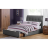 Santorini Grey Fabric Storage Bed (Bed Size: Double)