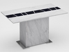 Santos Rectangular Marble Dining Table