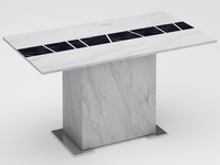 Santos Rectangular Marble Dining Table