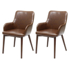 Sidcup Dining Chairs Vintage Brown Leather (Pair)