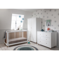 Siena 3 Piece Room Set - White & Beech