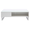 Simmy Coffee Table White High Gloss & Glass Storage