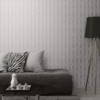 Solitaire Textured Silver Geometric Wallpaper