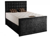 Sophie Black Chenille Fabric Bed