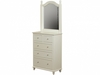 Sophie Solid Pine White Finished Tall Chest of 5 Drawers