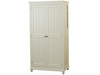 Sophie Solid Pine White Finished Wardrobe