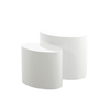 Sophie White High Gloss Oval Coffee Table Set
