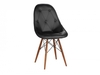 Spider Pair of Black Faux Leather Dining Chairs