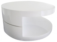 Spiral Round White High Gloss Coffee Table
