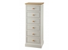 St Ives 6 Drawer Tall Chest Dove Grey & Ash Veneer