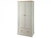 St Ives Dove Grey & Ash Veneer 2 Door 1 Drawer Wardrobe