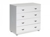 Stompa Uno White 4 Drawer Wide Chest