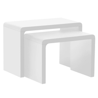Supernova Nest of 2 Tables White High Gloss