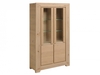 Titan Natural Oak & Glass 2 Door Display Cabinet