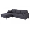 Tora Charcoal Corner Sofa (Sofa Options: Left Hand Facing)