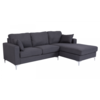 Tora Charcoal Corner Sofa (Sofa Options: Right Hand Facing)