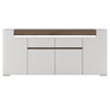 Toronto Oak Sideboard White Gloss 4 Door 2 Drawer