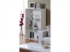 Toscana 3 Shelf White High Gloss Bookcase