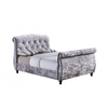 Toulouse Sleigh Bed Crushed Velvet (Various Colours Available) (Bed Size: King)