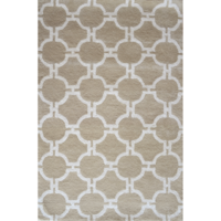 Trellis Hand-Tufted Wool Rug (Rug Size: 120 x 170,  Colour: Taupe)