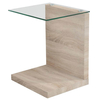 Tupit Lamp Table Oak & Glass Top