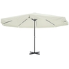Turais Black Aluminium Framed White Top Parasol