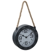 Turais Black Port Hole Roped Wall Clock - 20cm