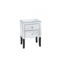 Valentina Mirrored 2 Drawer Bedside